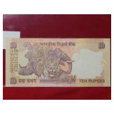 2011 10 Rupees India Note