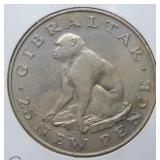 1971 Gilbralter New Pence Coin