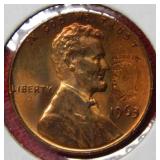 1963 Lincoln Cent with "Lincoln Speaks to Kennedy"