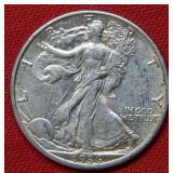 1936 D Walking Liberty Silver Half Dollar Coin