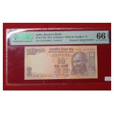2014 10 Rupees India Note MPG 66