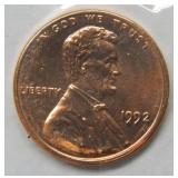 1992 Double Date Lincoln Cent