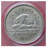 1941 Canada 5 Cent Coin