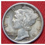 1916 Mercury Silver Dime
