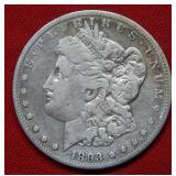 1893 Morgan Silver Dollar Coin