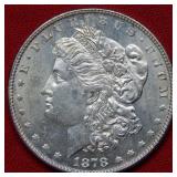 1878 Morgan Silver Dollar 7/8 Tail Feathers