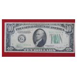 1934 B $10 US Federal Reserve Star Note