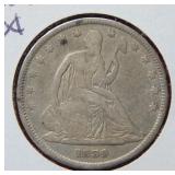 1839 Seated Liberty Silver Half Dollar