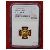 1975 Haiti Gold 200 Gourdes NGC PF65