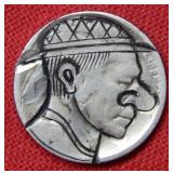 Raw "HOBO" Buffalo Nickel -BP Initials on Reverse