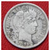 1904 Mercury Silver Dime Coin