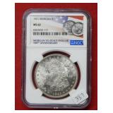 1921 Morgan Silver Dollar Coin NGC MS62