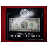 1995 Partial Uncut Sheet of (8) $2 Fed Res Notes