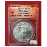 2015 W Silver Eagle 1oz ANACS MS70
