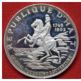 1970 Haiti 10 Gourdes Silver Commemorative