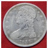 1838 Bust Silver Half Dollar - No Drapery