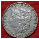 1899 Morgan Silver Dollar Coin - Scratches on Rev