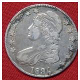 1834 Bust Silver Half Dollar