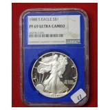 1988 S Silver Eagle1oz Silver NGC PF69 Ultra Cameo