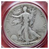 1938 D Walking Liberty Silver Half Dollar Coin