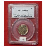 1937 Buffalo Nickel PCGS MS65