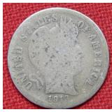 1913 S Barber Silver Dime