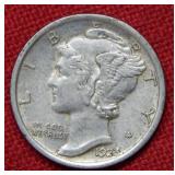 1923 Mercury Silver Dime