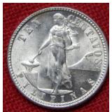 1944 Philippines 10 Centavos Silver Coin