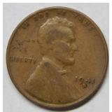 1941 S Misaligned Mint Mark - Lincoln Cent