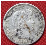 1916 S Barber Silver Dime