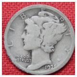 1921 Mercury Silver Dime