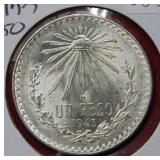 1943 Mexico Silver Peso