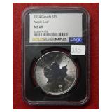 2024 Canada Silver Maple Leaf NGC MS69