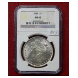 1888 Morgan Silver Dollar NGC MS62
