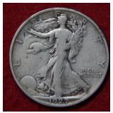 1927 S Walking Liberty Silver Half Dollar Coin