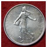 1964 France 5 Frank Silver Coin