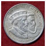 1924 Hugenot Silver Half Commemorative Coin