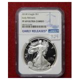 2018 S Silver Eagle 1oz Early Release NGC PF69 UC