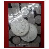 22 Peace Silver Dollars with Free Book