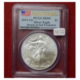 2014 (S) Silver Eagle PCGS MS69