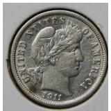 1911 Barber Silver Dime