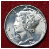1945  Mercury Silver Dime