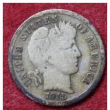 1915 S Barber Silver Dime