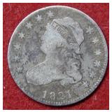 1821 Large Size Silver Bust Quarter