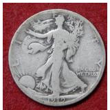 1919 S Walking Liberty Silver Half Dollar