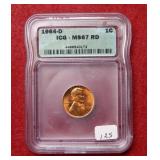 1964 D Lincoln Cent ICG MS67 RD