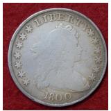 1800 Bust Silver Half Dollar Coin