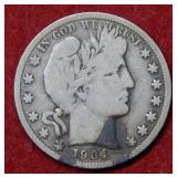 1904 S Barber Silver Half Dollar Coin