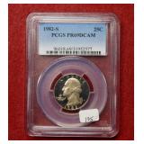 1982 S Washington Quarter PCGS PR69 DCAM