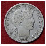 1898 Barber Silver Half Dollar Coin